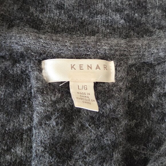Wool Blend Gray Kenar Cardigan Houndstooth - Picture 11 of 12